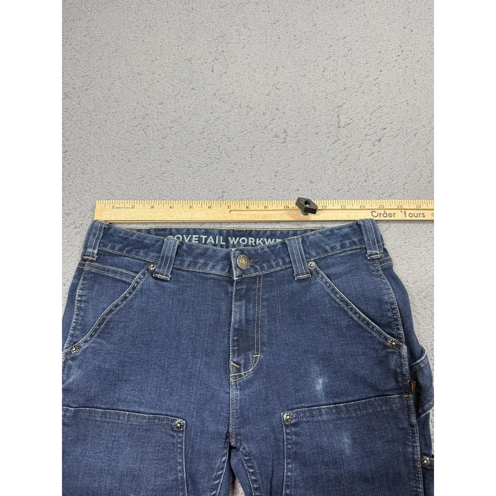 Dovetail Workwear The Maven Slim Jeans Womens 8/28 Blue Utility Stretch Denim